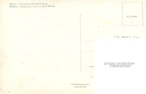 AK / Ansichtskarte Praha Prahy Prague Hradschin mit Maneshaus Kat. Praha