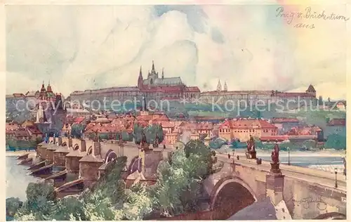 AK / Ansichtskarte Prag Prahy Prague Panorama Hradschin Kat. Praha