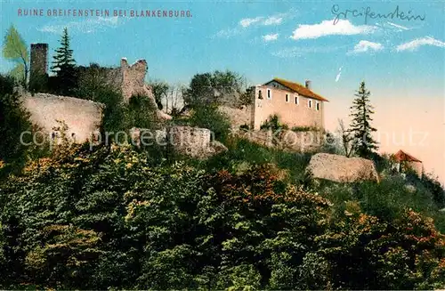 AK / Ansichtskarte Bad Blankenburg Ruine Greifenstein Kat. Bad Blankenburg