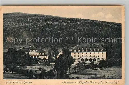 AK / Ansichtskarte Orb Bad Sanatorium Kueppelsmuehle Annenhof Kat. Bad Orb