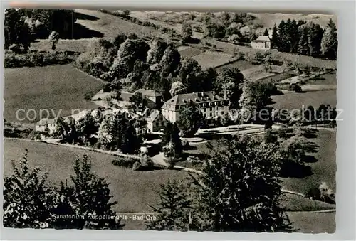 AK / Ansichtskarte Orb Bad Fliegeraufnahme Sanatorium Kueppelsmuehle Kat. Bad Orb