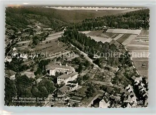 AK / Ansichtskarte Orb Bad Fliegeraufnahme Kinderheilanstalt Spessart Sanatorium Kat. Bad Orb