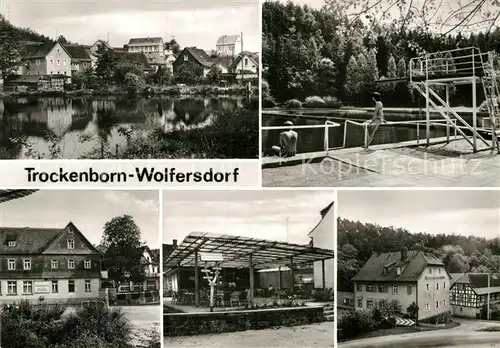 AK / Ansichtskarte Wolfersdorf Trockenborn Wolfersdorf Teilansicht Sommerbad Gaststaette Schuesselgrund Schlossmuehle Kat. Trockenborn Wolfersdorf