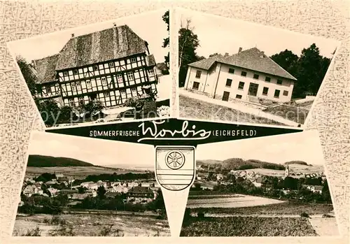 AK / Ansichtskarte Worbis Sommerfrische Teilansichten Fachwerkhaus Landschaftspanorama Kat. Leinefelde Worbis