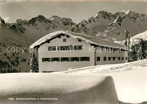 AK / Ansichtskarte Oberstdorf Kanzelwandhaus mit Hammerspitze Winterlandschaft Allgaeuer Alpen Kat. Oberstdorf