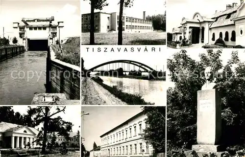 AK / Ansichtskarte Tiszavasvari Schleuse Denkmal Bruecke