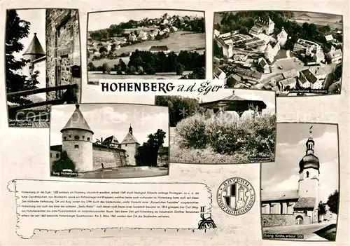 AK / Ansichtskarte Hohenberg Eger Evangelische Kirche Burg Hohenberg Storchenturm Kat. Hohenberg a.d.Eger