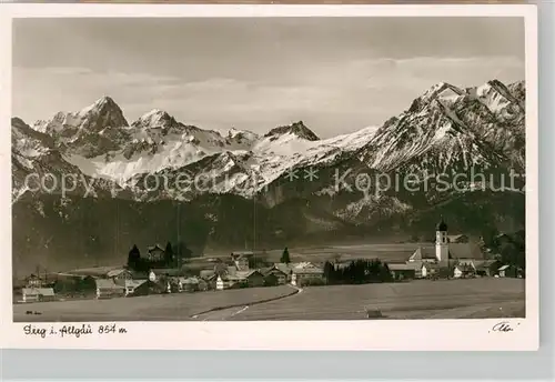 AK / Ansichtskarte Seeg Kirche Thannheimer Berge Rossberg Kat. Seeg