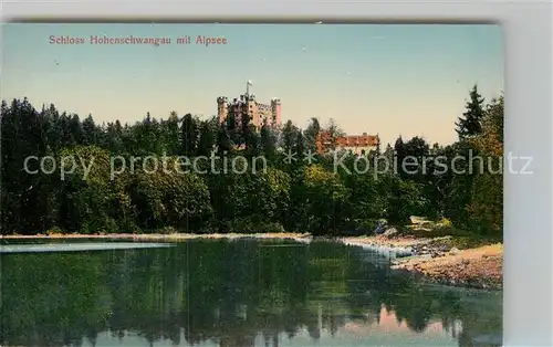 AK / Ansichtskarte Hohenschwangau Alpsee Schloss Kat. Schwangau