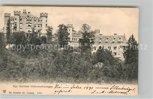 AK / Ansichtskarte Hohenschwangau Koenigliches Schloss Kat. Schwangau