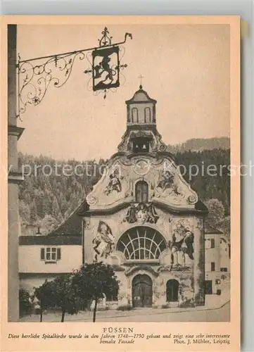 AK / Ansichtskarte Fuessen Allgaeu Spitalkirche Antipiol Salbe  Kat. Fuessen