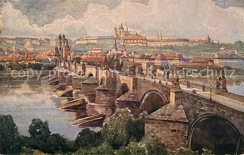 AK / Ansichtskarte Praha Prahy Prague Panorama vom Hradschin mit Kleinseite Kat. Praha