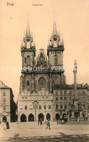 AK / Ansichtskarte Prag Prahy Prague Teinkirche Kat. Praha