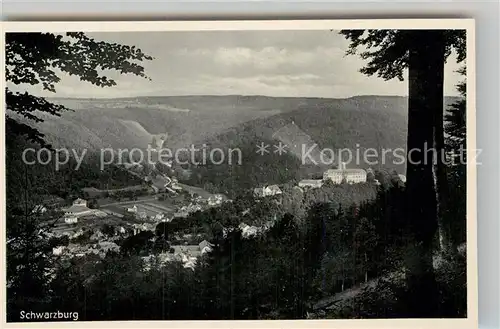 AK / Ansichtskarte Schwarzburg Thueringer Wald Panorama mit Schloss Kat. Schwarzburg