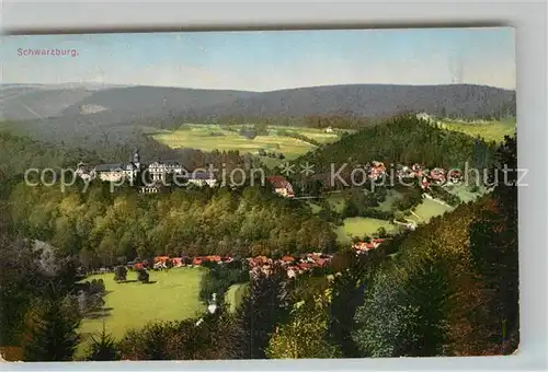 AK / Ansichtskarte Schwarzburg Thueringer Wald Panorama mit Schloss Kat. Schwarzburg