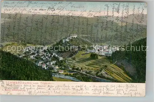 AK / Ansichtskarte Schwarzburg Thueringer Wald Blick vom Trippstein Kat. Schwarzburg