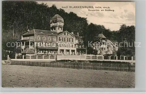 AK / Ansichtskarte Bad Blankenburg Sanatorium am Goldberg Kat. Bad Blankenburg