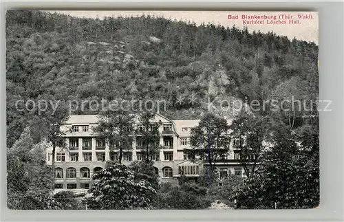 AK / Ansichtskarte Bad Blankenburg Kurhotel Loesches Hall Kat. Bad Blankenburg