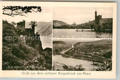 AK / Ansichtskarte Bingerbrueck Rhein Burg Rheinstein Maeuseturm Kat. Bingen am Rhein