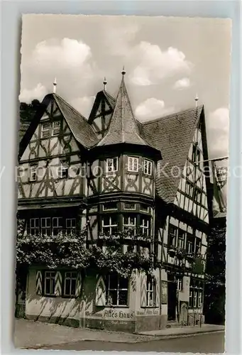 AK / Ansichtskarte Bacharach Rhein Weinhaus Altes Haus Kat. Bacharach