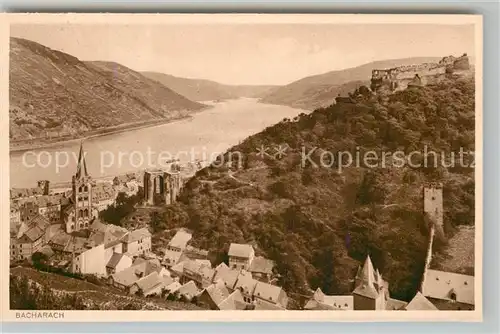 AK / Ansichtskarte Bacharach Rhein Panorama Ruine Stahleck Kat. Bacharach