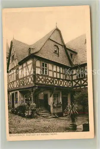 AK / Ansichtskarte Bacharach Rhein Posthof Wendeltreppe Kat. Bacharach