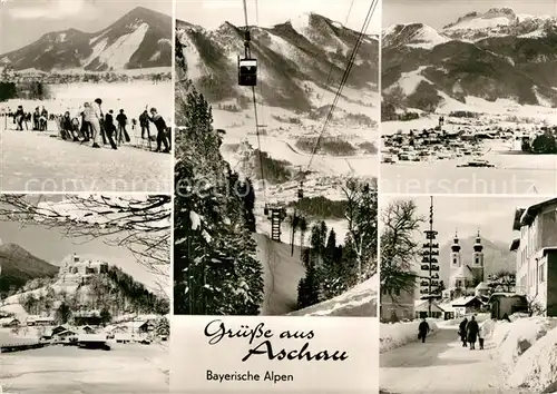 AK / Ansichtskarte Aschau Chiemgau Luftseilbahn Ski  Kat. Aschau i.Chiemgau