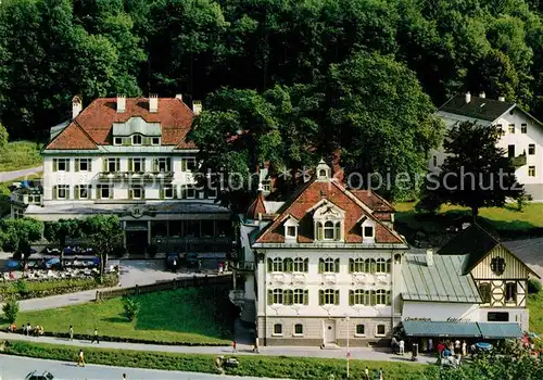 AK / Ansichtskarte Hohenschwangau Fliegeraufnahme Schlosshotel Lisl Jaegerhaus Kat. Schwangau