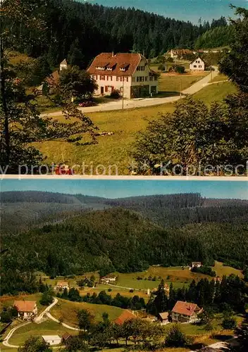 AK / Ansichtskarte Erbersbronn Fliegeraufnahme Gasthaus zum gruenen Wald Kat. Forbach