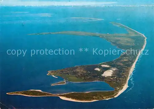 AK / Ansichtskarte Sylt Fliegeraufnahme ganze Insel von Norden Kat. Sylt Ost