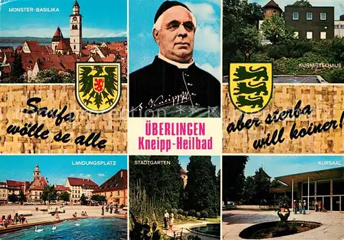 AK / Ansichtskarte ueberlingen Bodensee Muenster Kurmittelhaus Kursaa Kneipp Portraet Stadtgarten Kat. ueberlingen