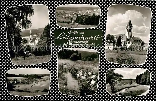 AK / Ansichtskarte Luetzenhardt Kirche Park Bach Teilansicht  Kat. Waldachtal