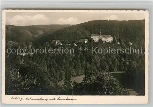 AK / Ansichtskarte Schwarzburg Thueringer Wald Schloss mit Hirschwiese Kat. Schwarzburg