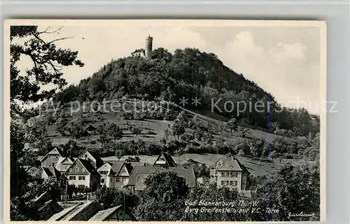 AK / Ansichtskarte Bad Blankenburg mit Burg Greifenstein Kat. Bad Blankenburg