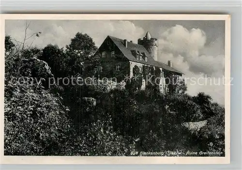 AK / Ansichtskarte Bad Blankenburg Ruine Greifenstein Kat. Bad Blankenburg