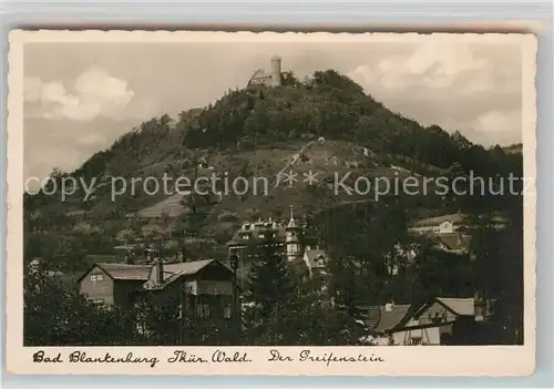 AK / Ansichtskarte Bad Blankenburg Burg Greifenstein Kat. Bad Blankenburg