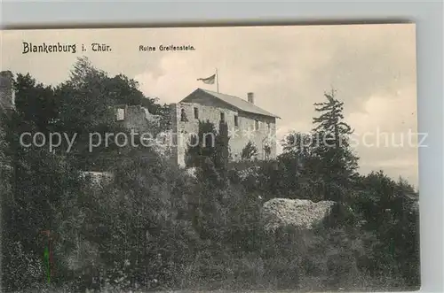 AK / Ansichtskarte Bad Blankenburg Ruine Greifenstein Kat. Bad Blankenburg