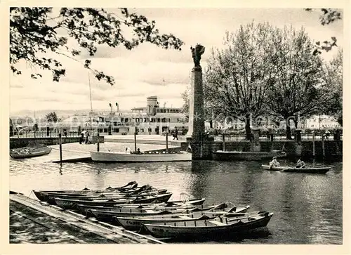 AK / Ansichtskarte Konstanz Bodensee Gondelhafen Zeppelin Denkmal Kat. Konstanz