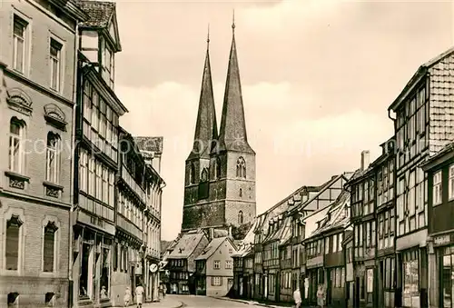 AK / Ansichtskarte Quedlinburg Poelkenstrasse Nikolaikirche Kat. Quedlinburg