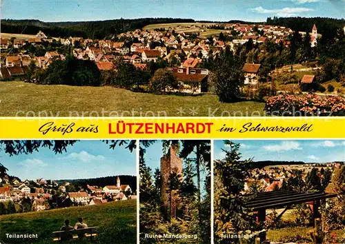 AK / Ansichtskarte Luetzenhardt Panorama Ruine Mandelberg Schwarzwald Kat. Waldachtal