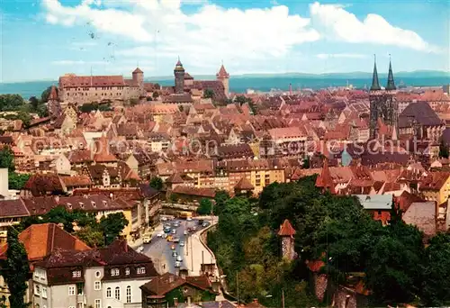 AK / Ansichtskarte Nuernberg Stadtpanorama mit Schloss Kat. Nuernberg