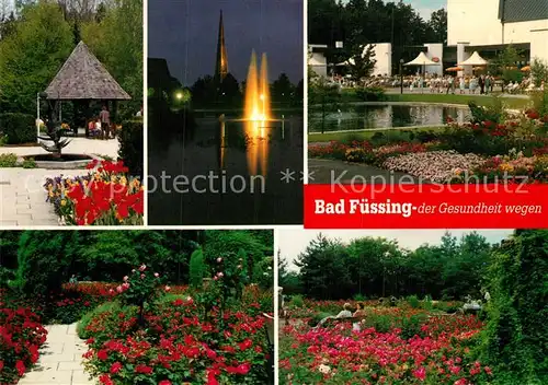 AK / Ansichtskarte Bad Fuessing Kurpark Blumenbeet Leuchtfontaene Kurhaus Kat. Bad Fuessing