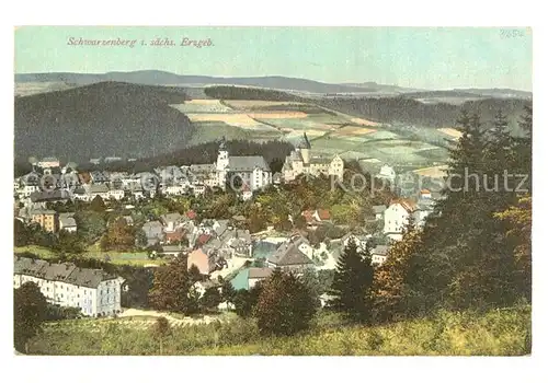 AK / Ansichtskarte Schwarzenberg Erzgebirge Reproduktion einer historischen Ansichtskarte Kat. Schwarzenberg
