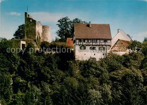 AK / Ansichtskarte Hayingen Reutlingen Burg Derneck im Grossen Lautertal Wanderheim Schwaebischer Albverein