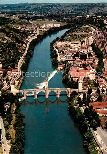 AK / Ansichtskarte Cahors en Quercy Fliegeraufnahme Pont Valentre
