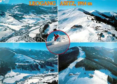 AK / Ansichtskarte Leogang Asitz Huetten Skigebiet Kat. Leogang