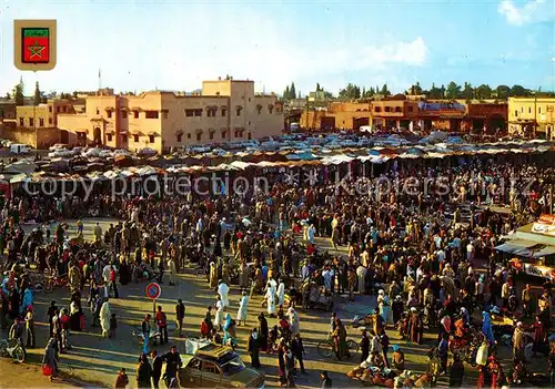 AK / Ansichtskarte Marrakech Marrakesch Plaza Djemaa El Fna Kat. Marokko