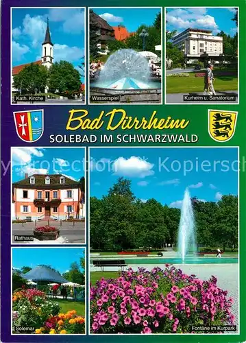 AK / Ansichtskarte Bad Duerrheim Kurheim Sanatorium Wasserspiel Rathaus Kurpark Solemar Kat. Bad Duerrheim