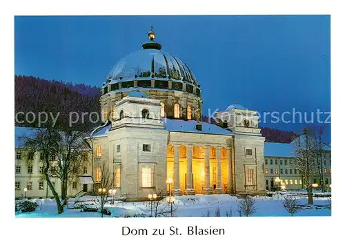 AK / Ansichtskarte St Blasien Dom im Winter Kat. St. Blasien