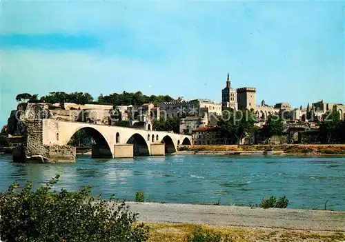 AK / Ansichtskarte Avignon Vaucluse Pont St. Benezet et du Palais des Papes Kat. Avignon